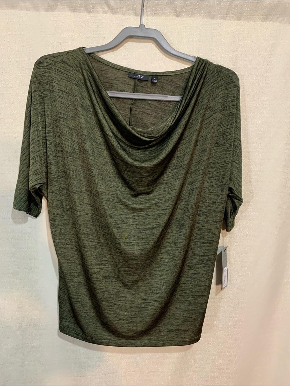 Apt. 9 Olive Green Cowl Neck Tunic Top a1/5